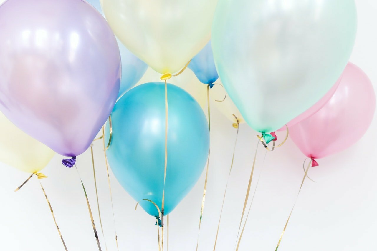 a group of balloons