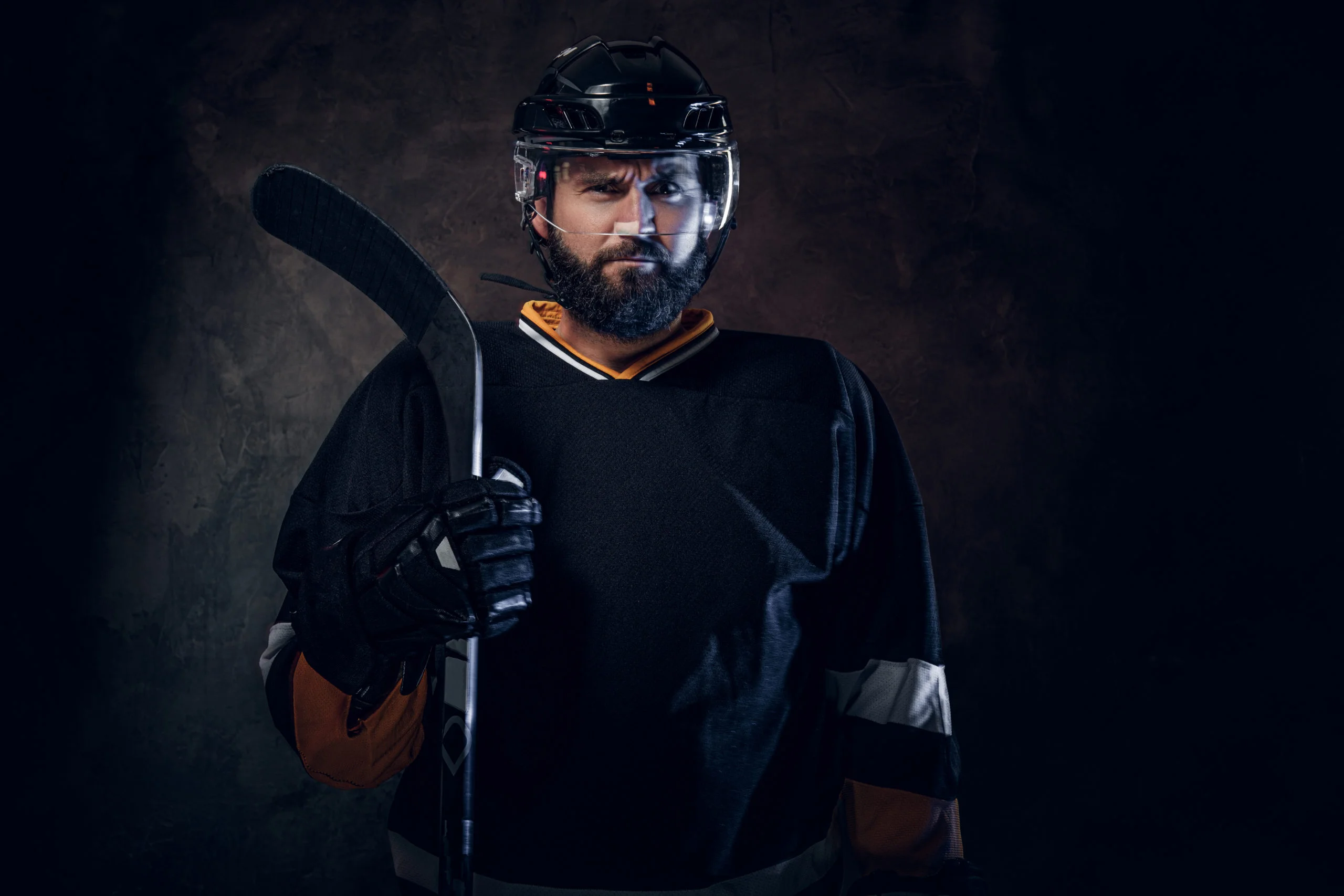 Portrait of professional hockey player