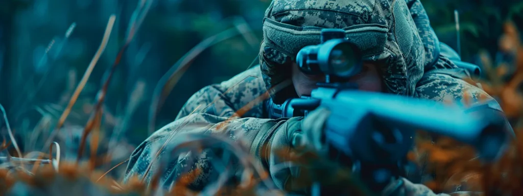 a professional hunter testing out a thermal scope in action.